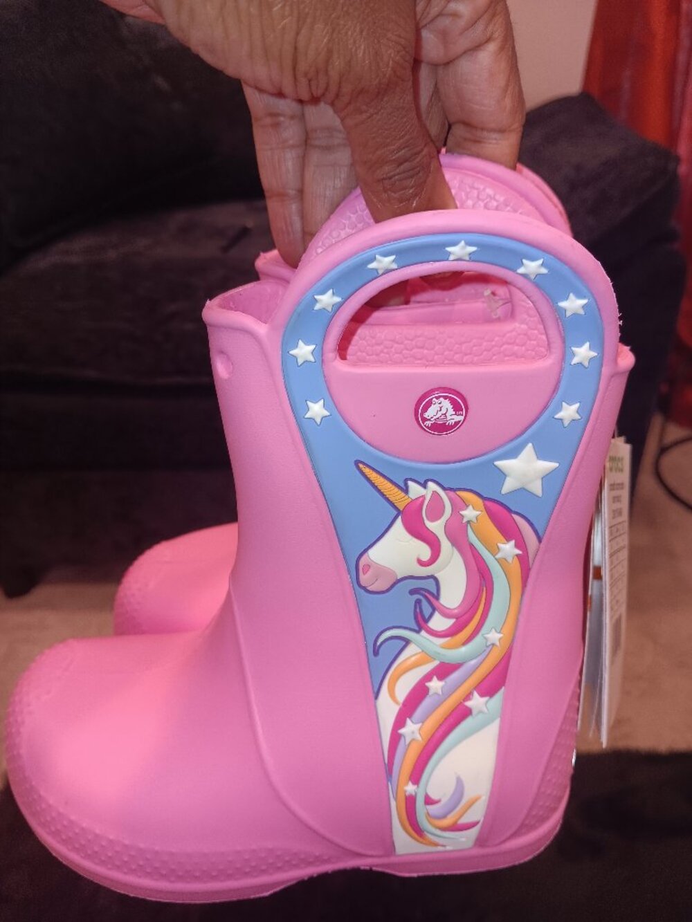 Crocs Pink kid's Rainboots